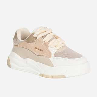 TENIS BEIGE PARA MUJER - AMARETTO