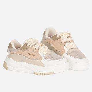 TENIS BEIGE PARA MUJER - AMARETTO