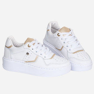 Tenis Blancos con Dorado para Mujer - Golden